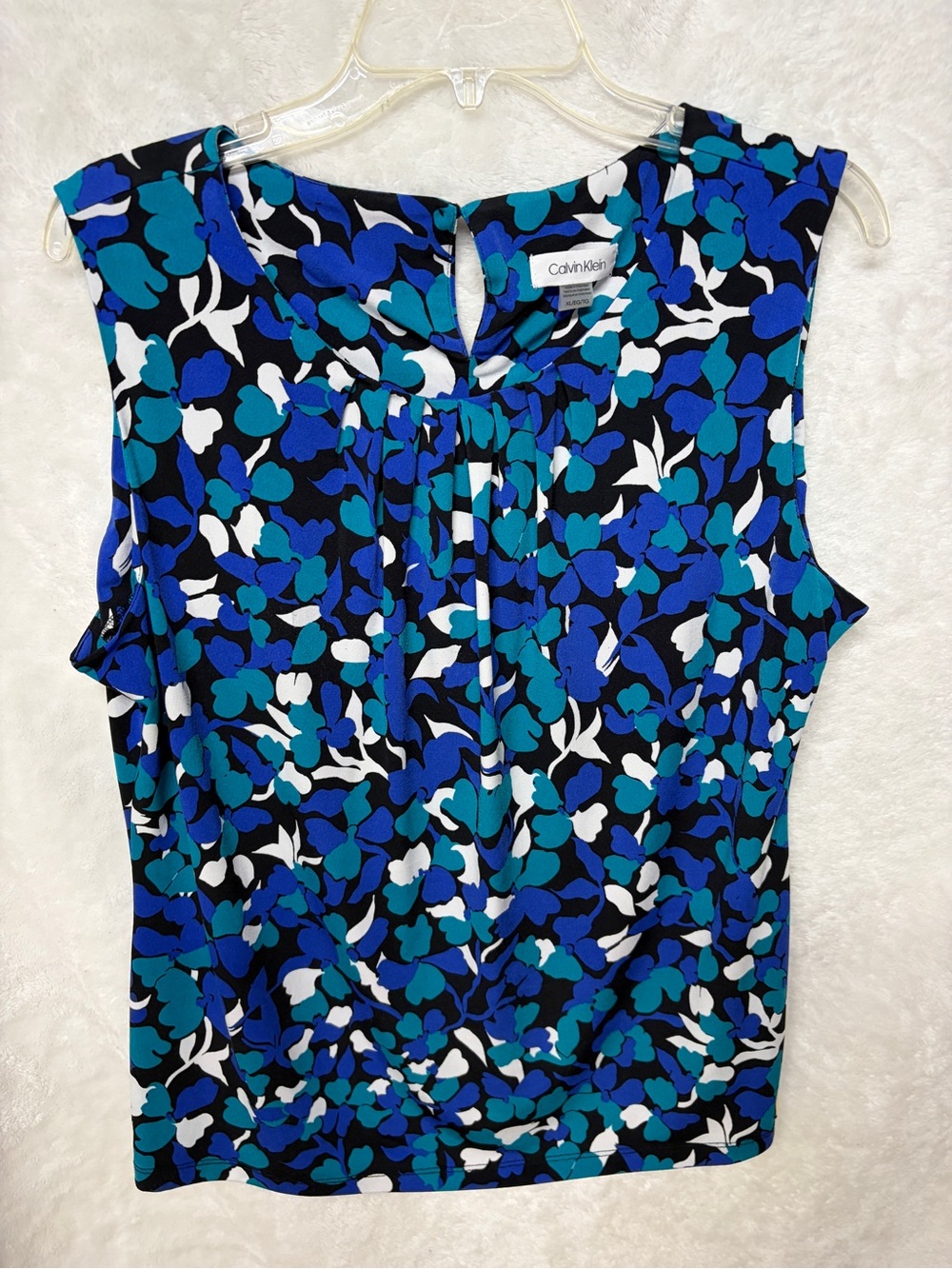 Calvin Klein Blue, Teal & White Floral Sleeveless Camisole